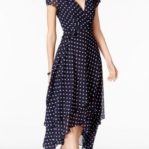 Betsey Johnson navy polkadot dress size 12